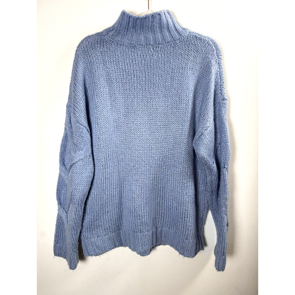 FRNCH Cozy Chunky Knit Oversized Sweater Preppy Pastel Goth Academia Work M/L - Picture 5 of 6